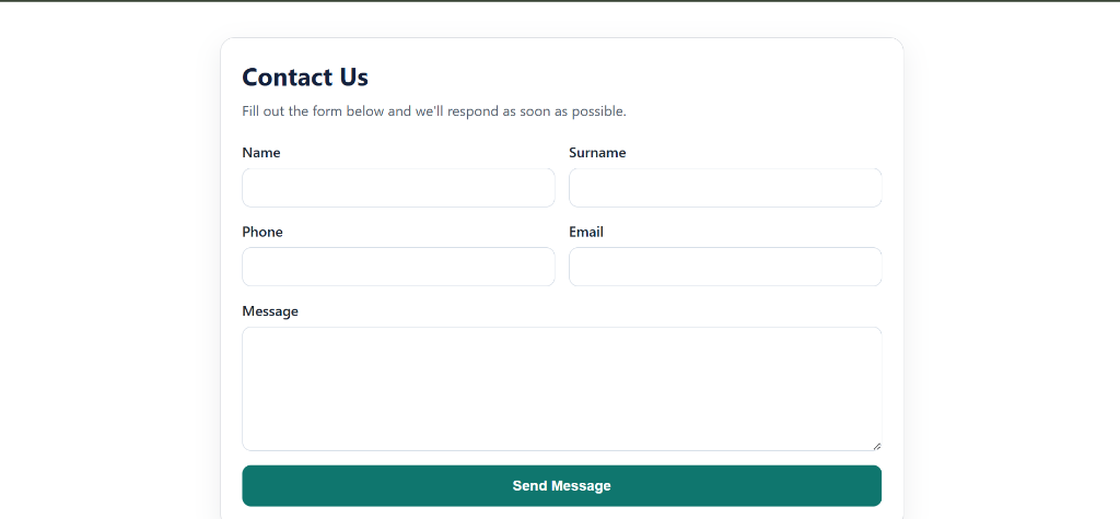 React Contact Form