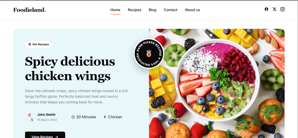 Foodieland — Recipe & Delights Platform
